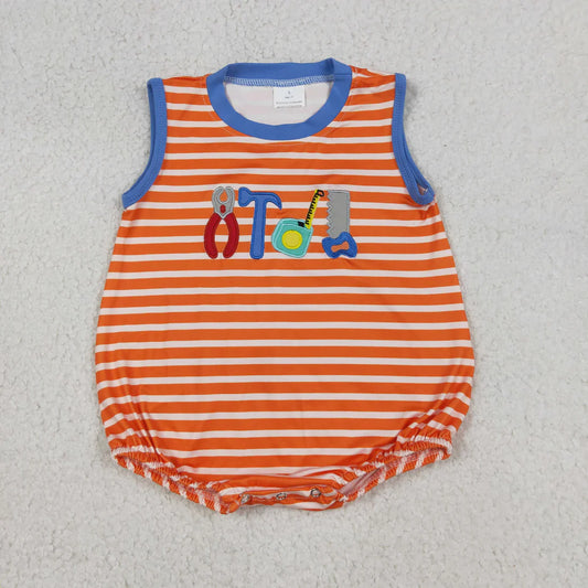 Sibling Baby Boys Kids Embroidery Tools Stripes Shirt Shorts Set Romper Summer Clothes
