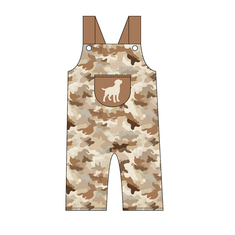 Preorder Baby Boys Kids Dog Pocket Camo Pants Jumpsuit Hunting Clothes ( Moq 5 )