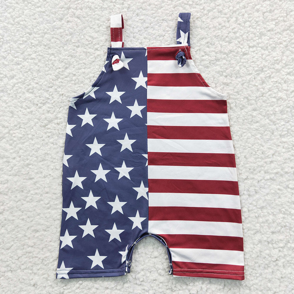 USA Shop Baby Boys Infant Sleeveless Stars Stripes 4th of July Romper