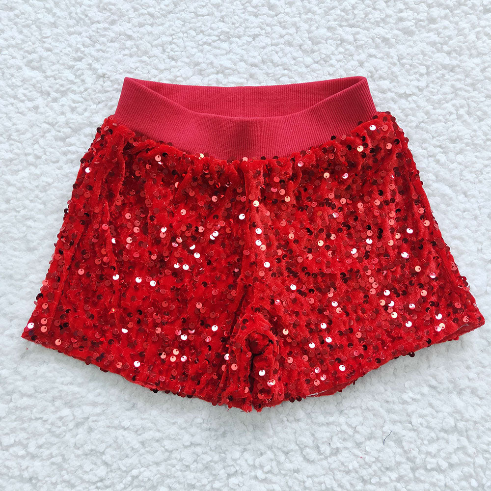 USA Shop Baby Girls Red Sequins Shorts Bottoms Clothes