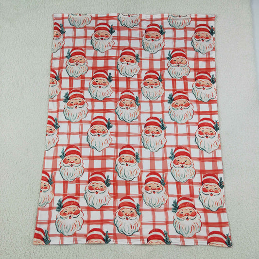 Baby Kids Children Christmas Santa Plaid Blanket