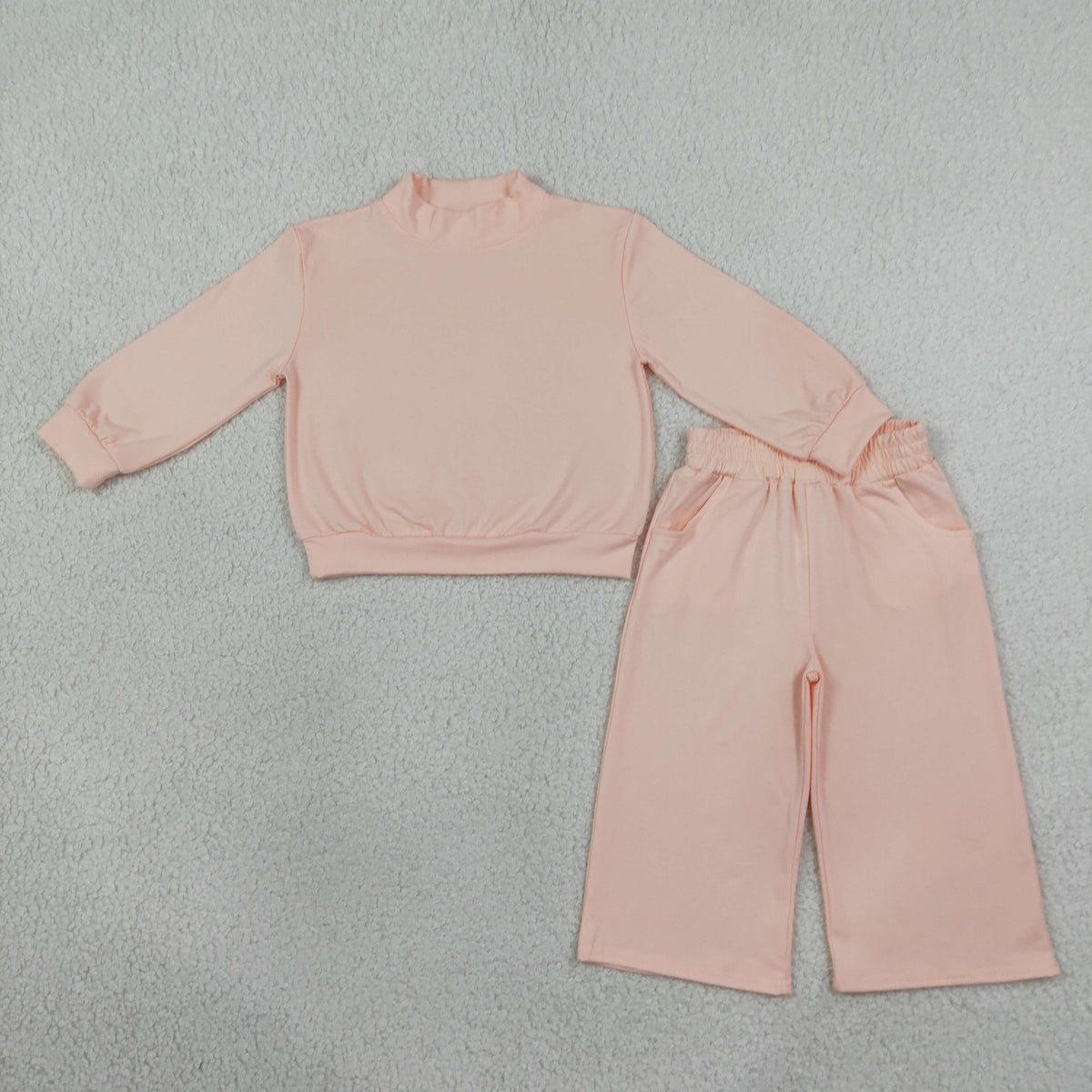 Sibling Baby Girl Kids Long Sleeves Shirts Pockets Pants Sets Cotton Clothes