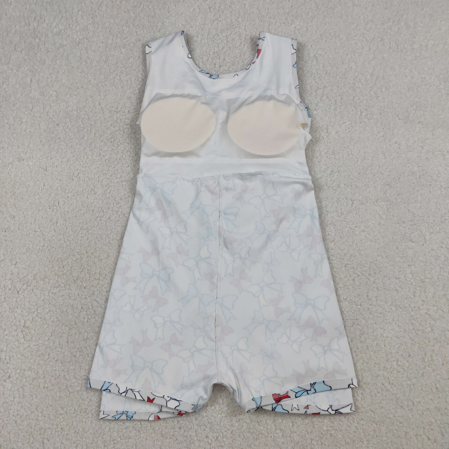 RTS Baby Girls Toddler Red Blue Bows 4th of July Yoga Active Shorts Knee Length Dress