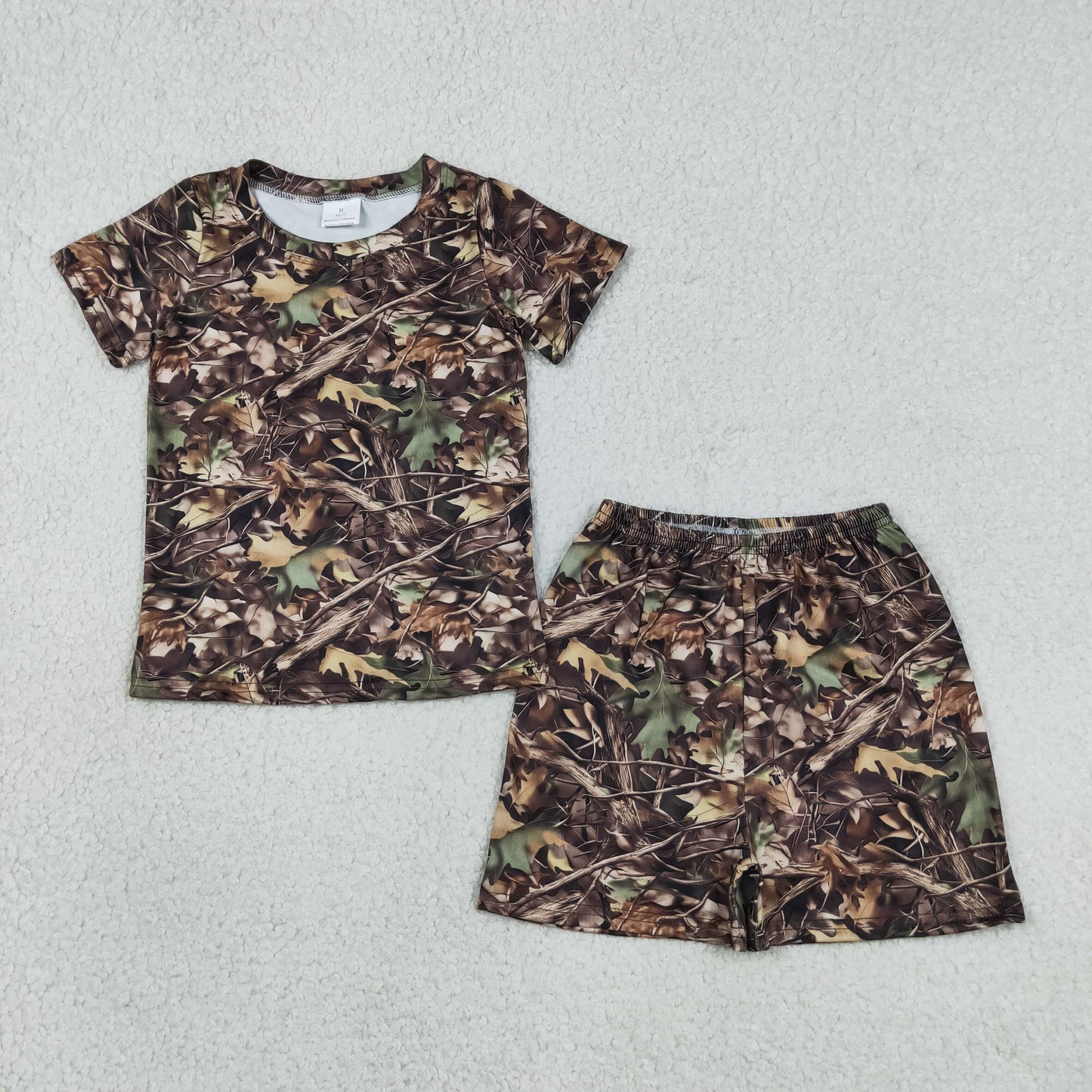 Baby Boys Kids Short Sleeves Shirt Shorts Leaves Camo Set Summer Clothes