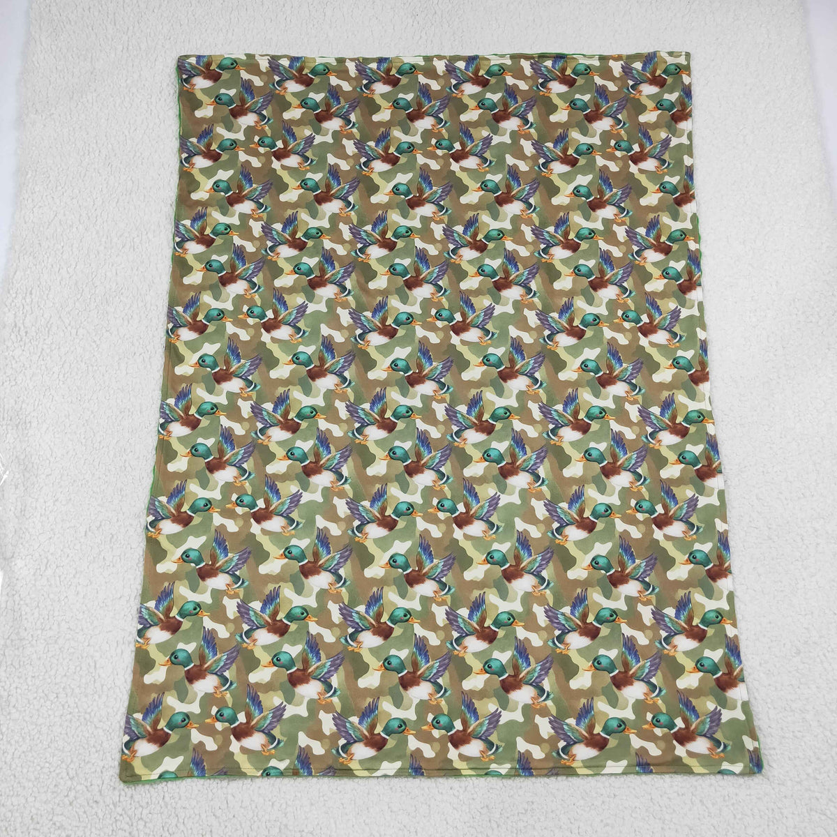 Baby Boys Toddler Ducks Camo Green Blanket