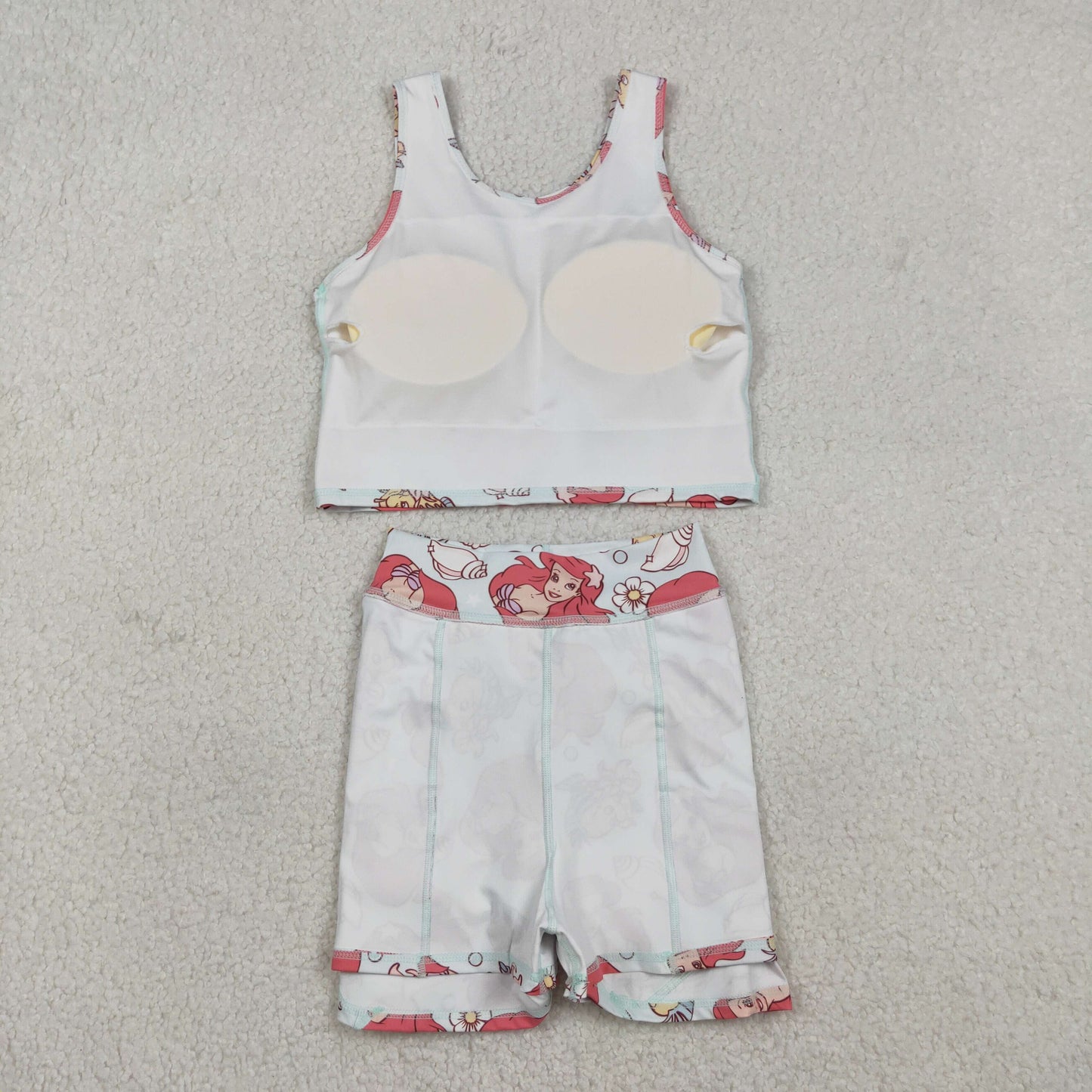 Baby Girl Sleeveless Princess Tops Skirt Shorts Yoga Active Set