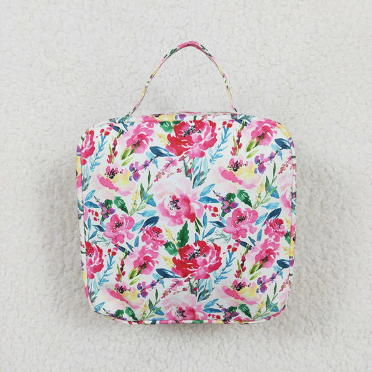 USA Shop Baby Girls Kids Flower Bows Dinner Picnic Thermal Lunch Box Bag