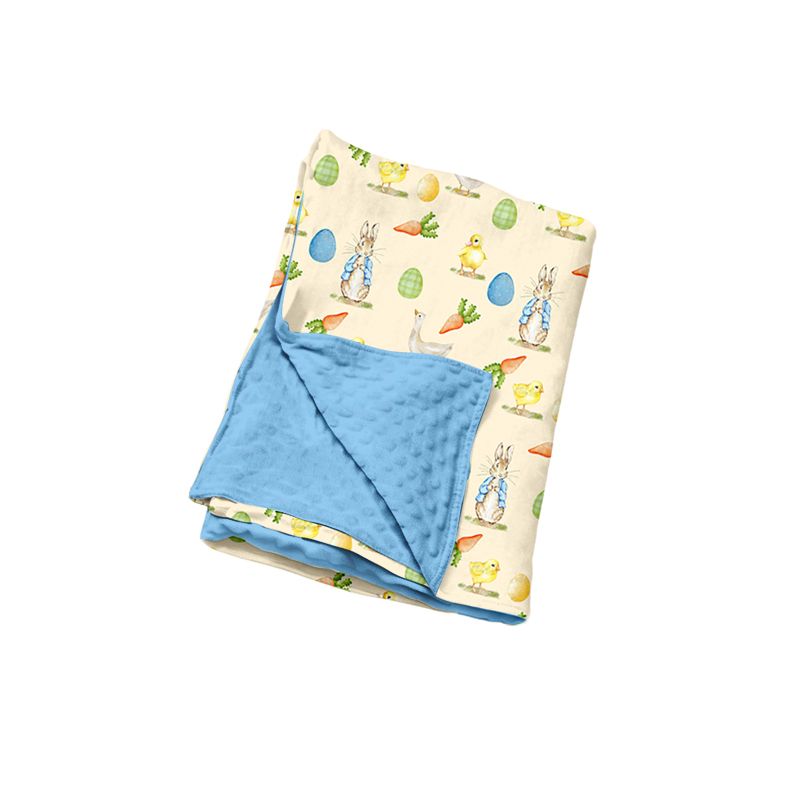 Moq 5 Preorder Baby Boys Toddler Rabbits Eggs Carrots Easter Blanket