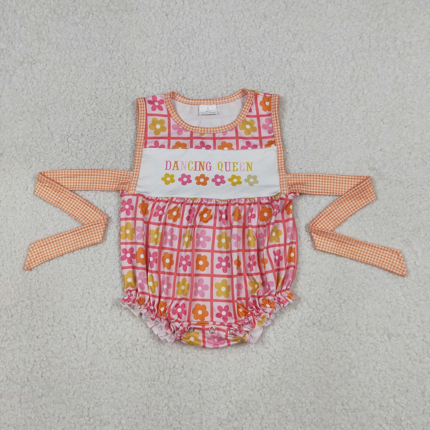 Baby Girls Infant Sleeveless Dancing Queen Flower Bubble Romper