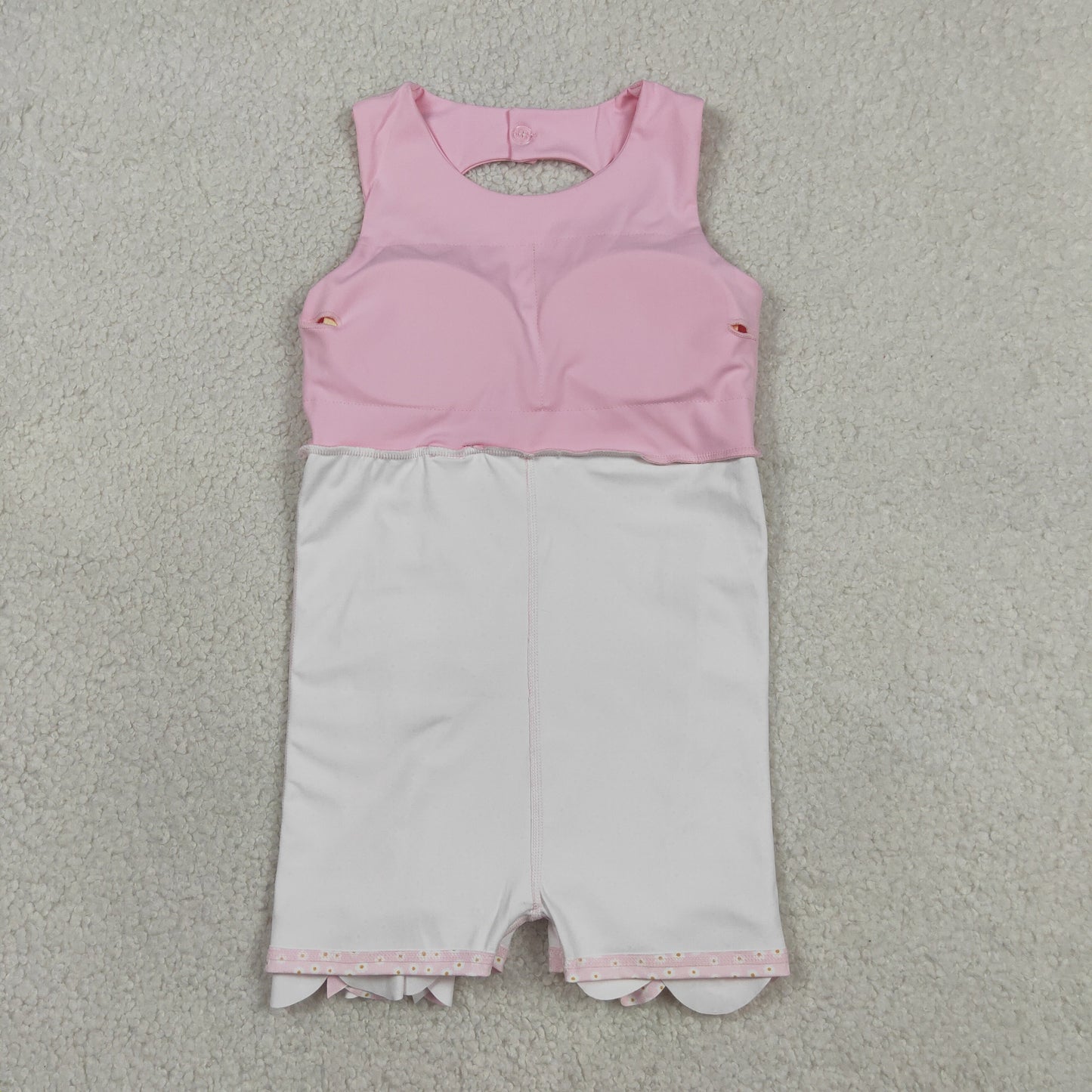 Baby Girls Sleeveless Bows Yoga Shorts Ruffle Knee Length Pink Dress