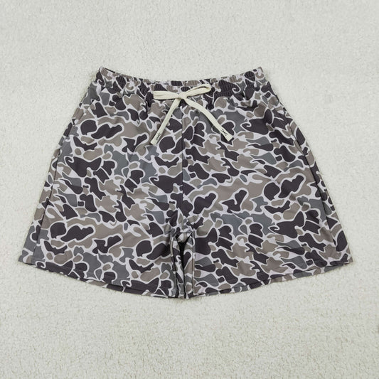 RTS Sibling Baby Boy Adult Swim Trunks Dark Grey Camo Hunting Pocket Shorts Daddy and Me Swimsuit Swimwear