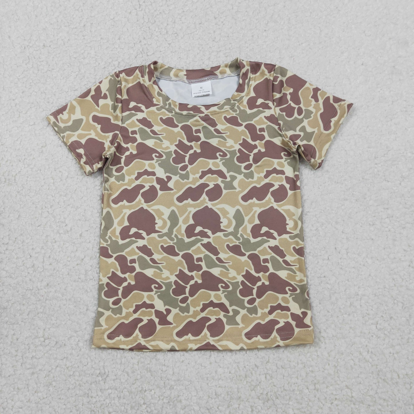 RTS Baby Boys Kids Short Sleeves Southern Green Camo Shirt Tops