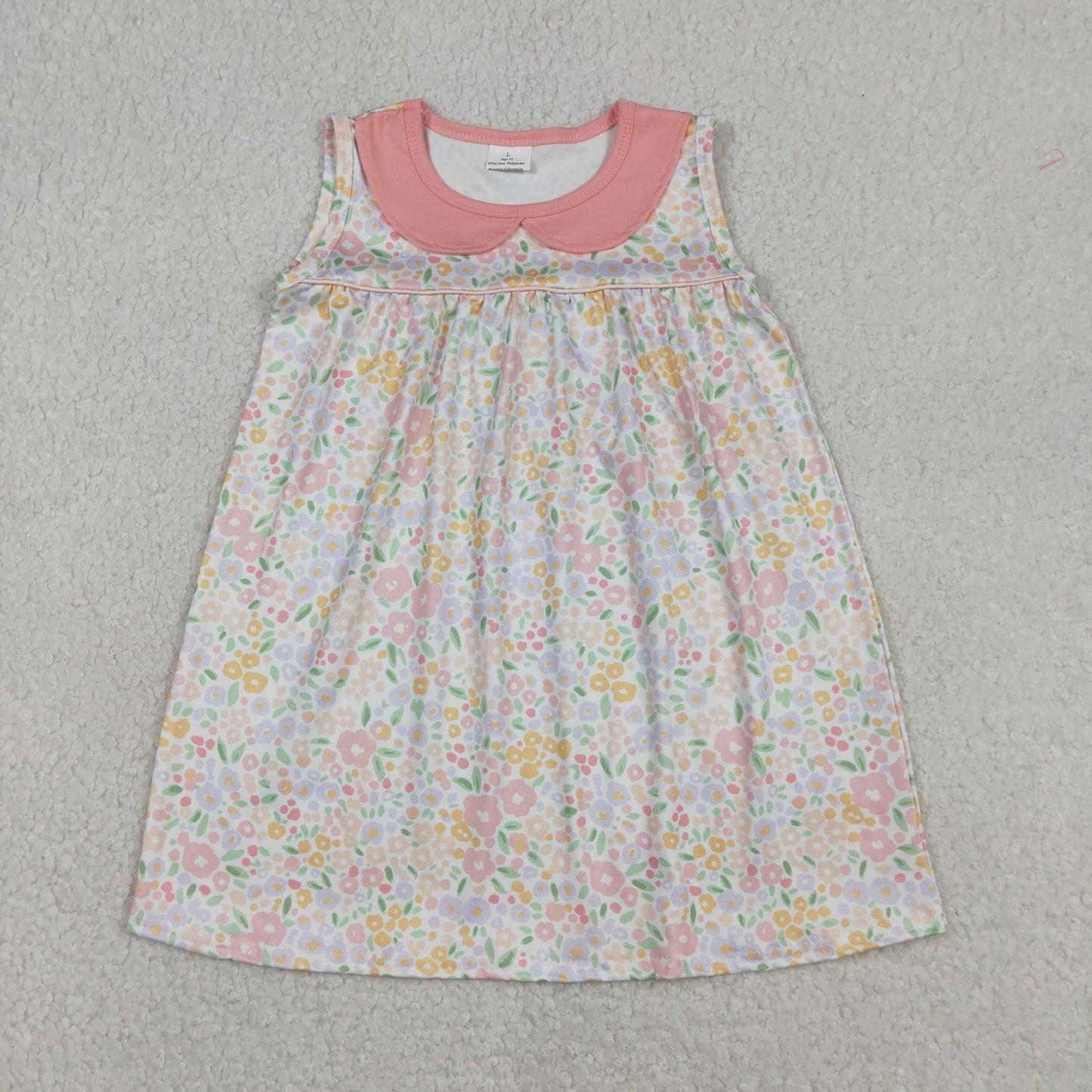 RTS Baby Girls Kids Sleeveless Floral Knee Length Dress
