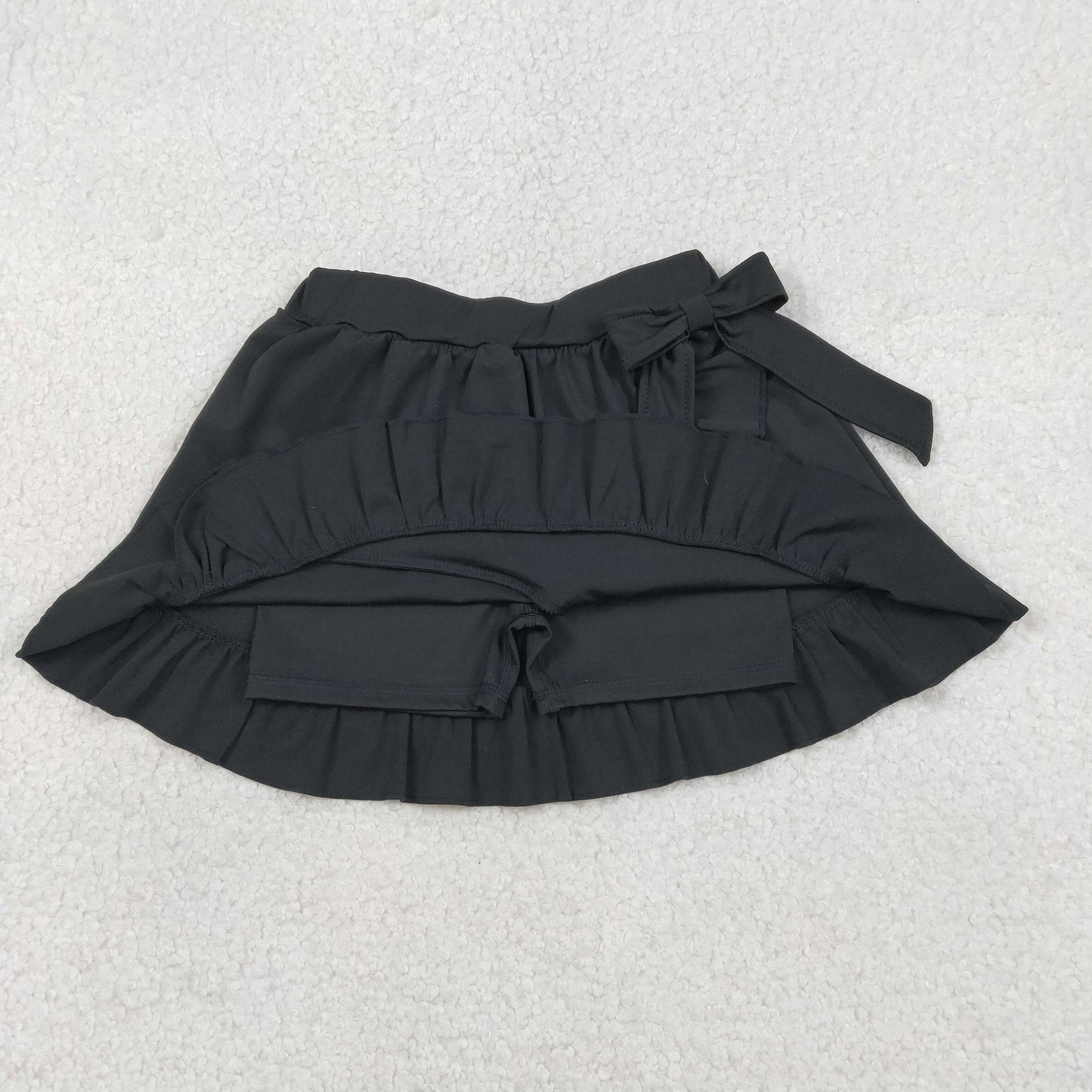 RTS Baby Girls Kids Ruffle Skirt Shorts Yoga Active Skort Black Bottoms