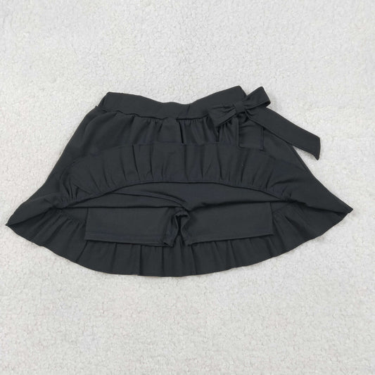 RTS Baby Girls Kids Ruffle Skirt Shorts Yoga Active Skort Black Bottoms