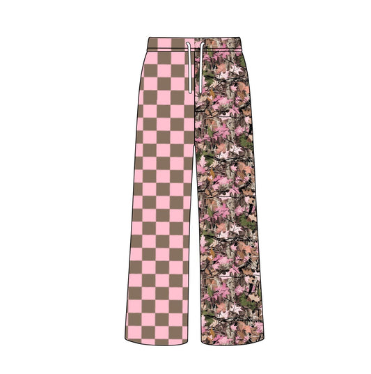 Moq 5 Preorder Adult Women Leaves Checked Pants Bottoms Camo Clothes