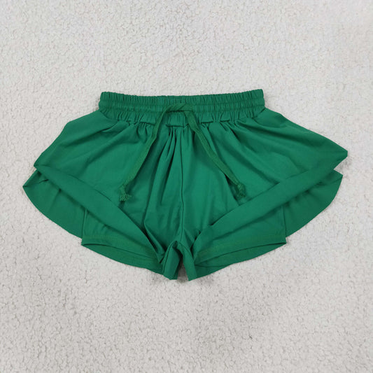 Baby Girls Kids Green Ruffle Shorts Bottom Yoga Clothes