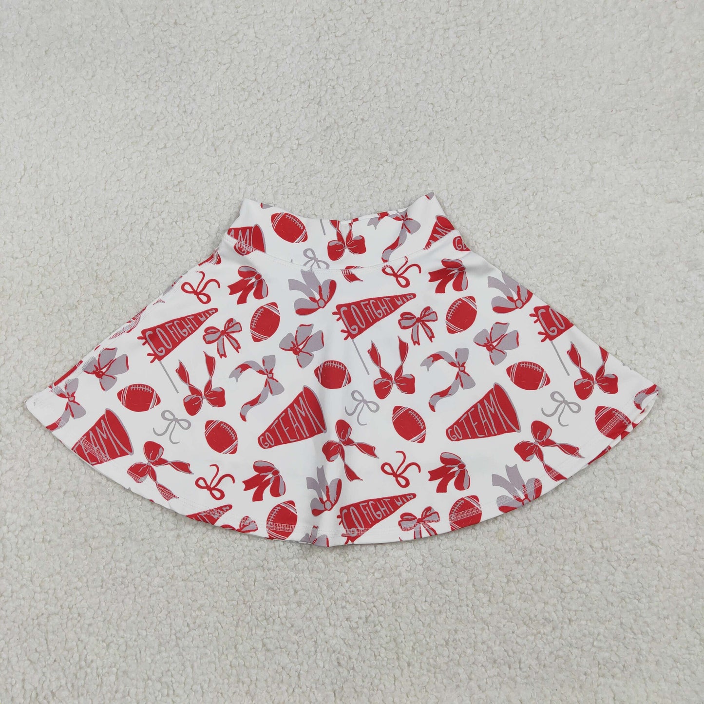 Baby Girl Kids Red Bows Football Yoga Shorts Skirt Skorts Bottoms