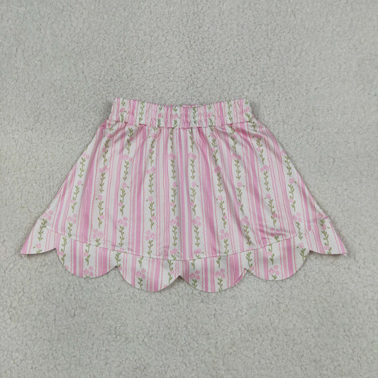 Baby Girls Kids Floral Pink Shorts Skirt Bottom