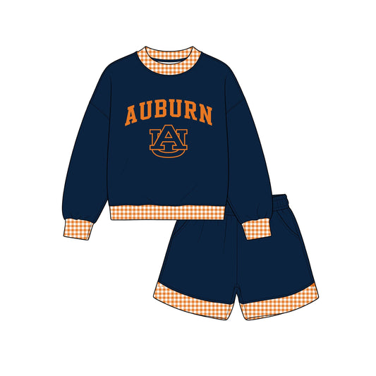Moq 5 Preorder Adult Women Long Sleeves Navy Shirt Shorts Team Set