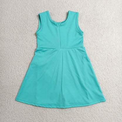 Sibling Baby Girls Sleeveless Shorts Knee Length Yoga Active Dresses Clothes