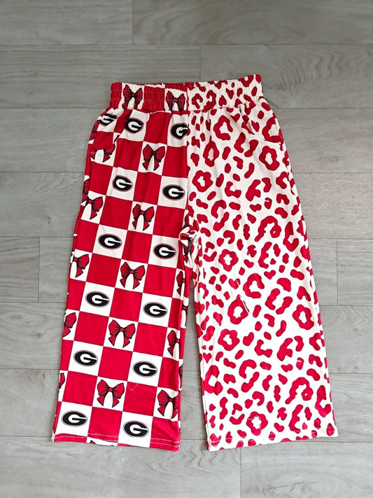 No moq Baby Girls Kids Bows G Leopard Pants Bottoms Team Clothes