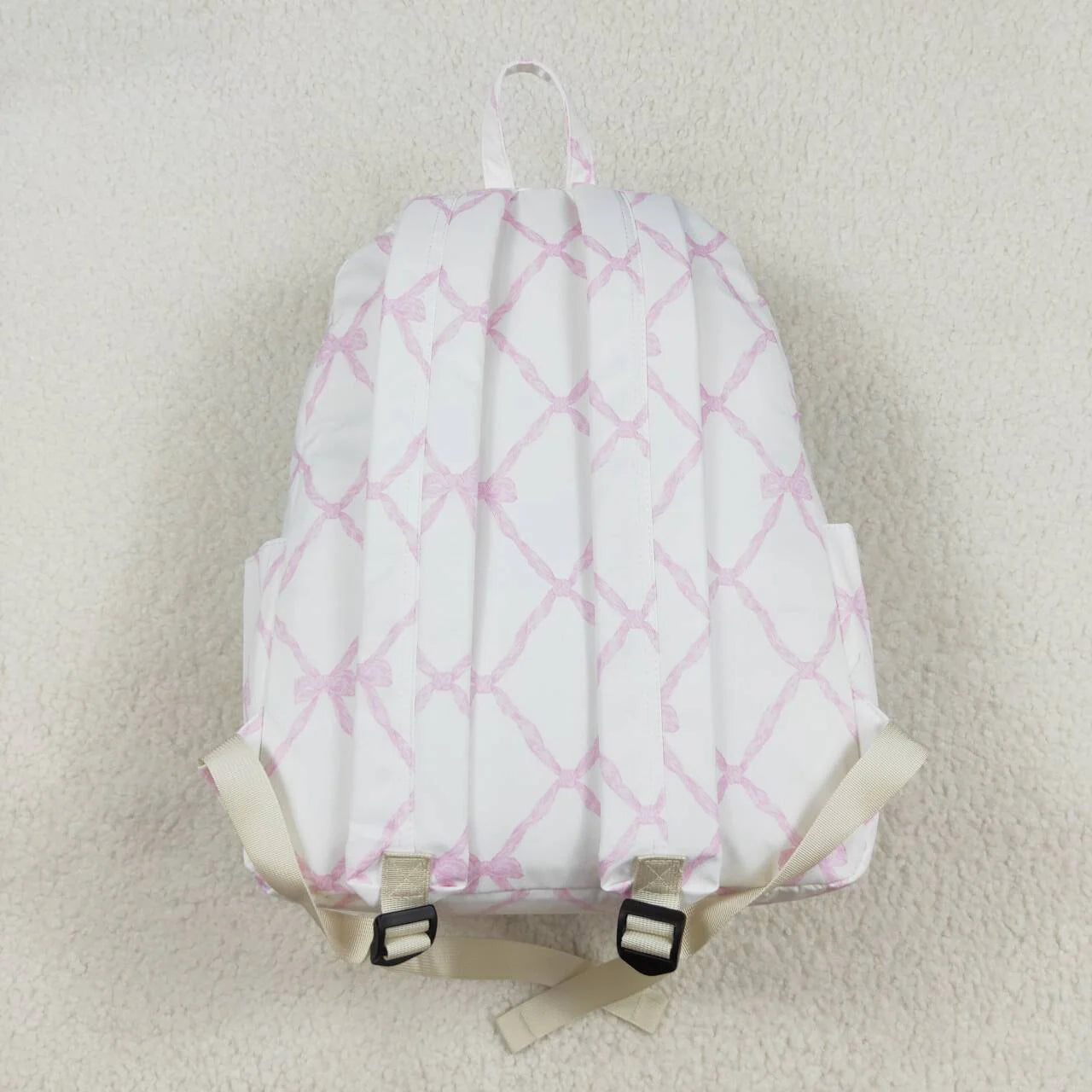 USA Shop Baby Girls Kids Pink Bows Backpack Zip Back Bag