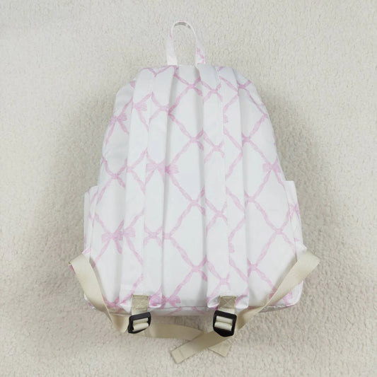USA Shop Baby Girls Kids Pink Bows Backpack Zip Back Bag