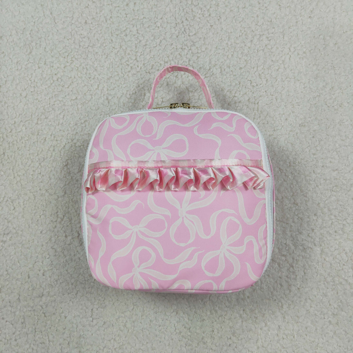 Baby Toddler Kids Bows Pink Ruffle Lunch Box Picnic Thermal Bag RTS