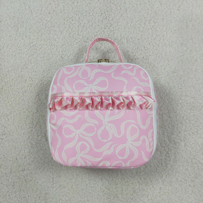 Baby Toddler Kids Bows Pink Ruffle Lunch Box Picnic Thermal Bag RTS