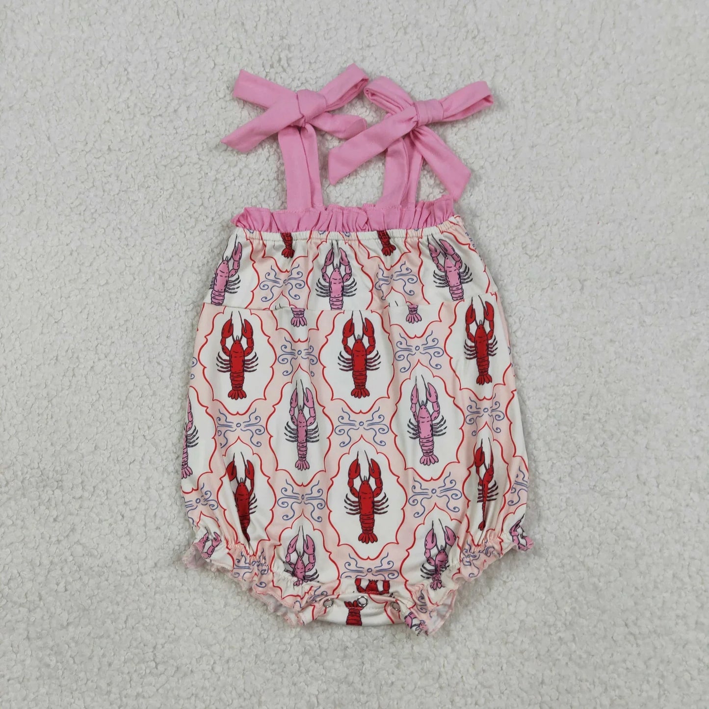 Sibling Baby Girls Kids Bows Straps Crawfish Tops Ruffle Shorts Set Romper Summer Clothes