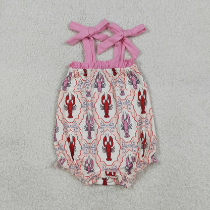 Sibling Baby Girls Kids Bows Straps Crawfish Tops Ruffle Shorts Set Romper Summer Clothes
