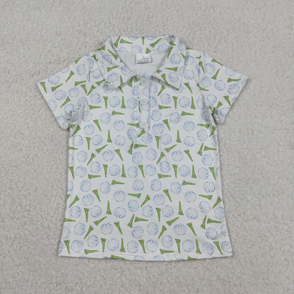 RTS Sibling Baby Boys Short Sleeves Buttons Golf Shirts Tops Summer Clothes