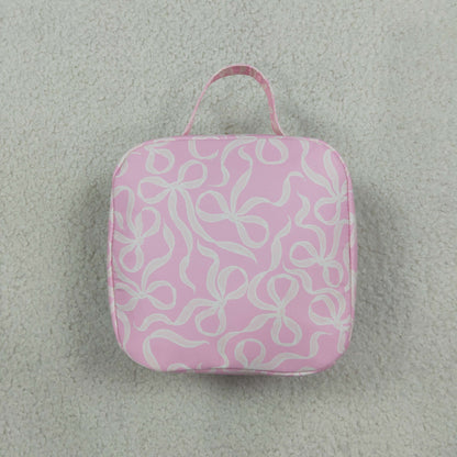 Baby Toddler Kids Bows Pink Ruffle Lunch Box Picnic Thermal Bag RTS