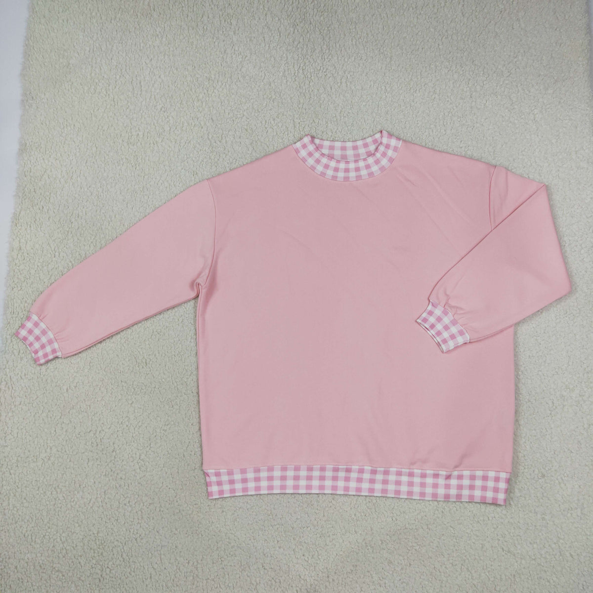 Adult Women Long Sleeves Shirt Tops Pink Pullover Clothes