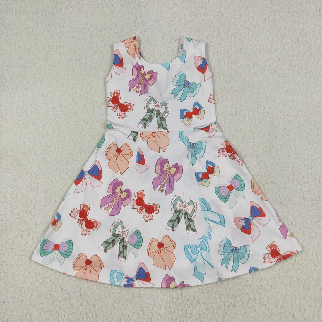 RTS Baby Girl Toddler Sleeveless Sibling Knee Length Yoga Active Dress