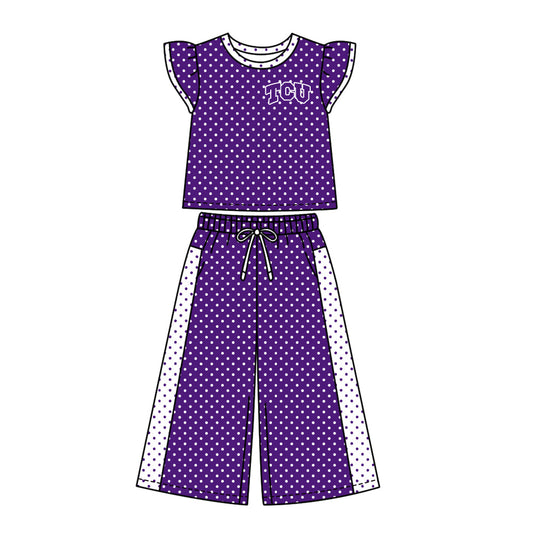 Moq 5 Baby Girls Kids Short Sleeves Shirt Pants Team Set Clothes
