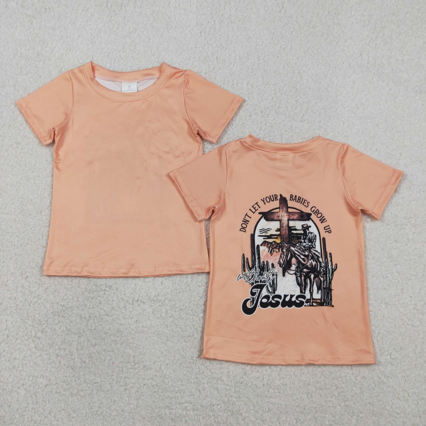 RTS Baby Boys Kids Short Sleeves Cross Cactus Shirt Tops