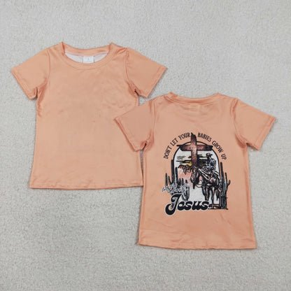 RTS Baby Boys Kids Short Sleeves Cross Cactus Shirt Tops