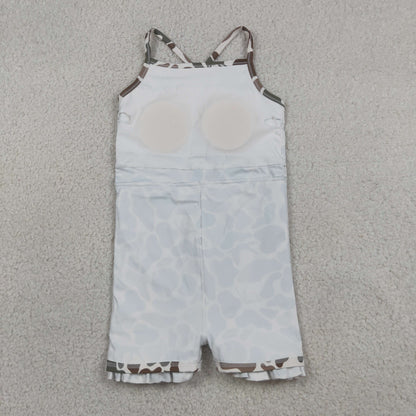 Baby Girls Kids Sleeveless Ducks Deer Dogs Yoga Active Knee Length Camo Dress