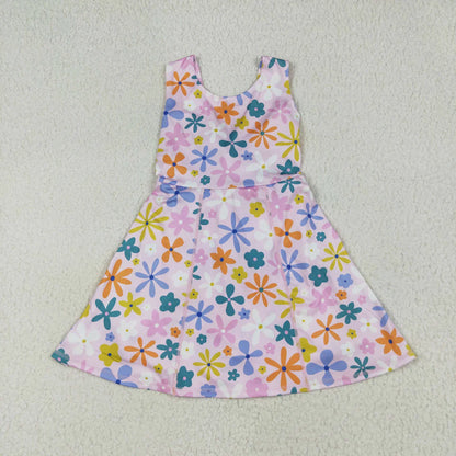 RTS Baby Girl Toddler Sleeveless Sibling Knee Length Yoga Active Dress