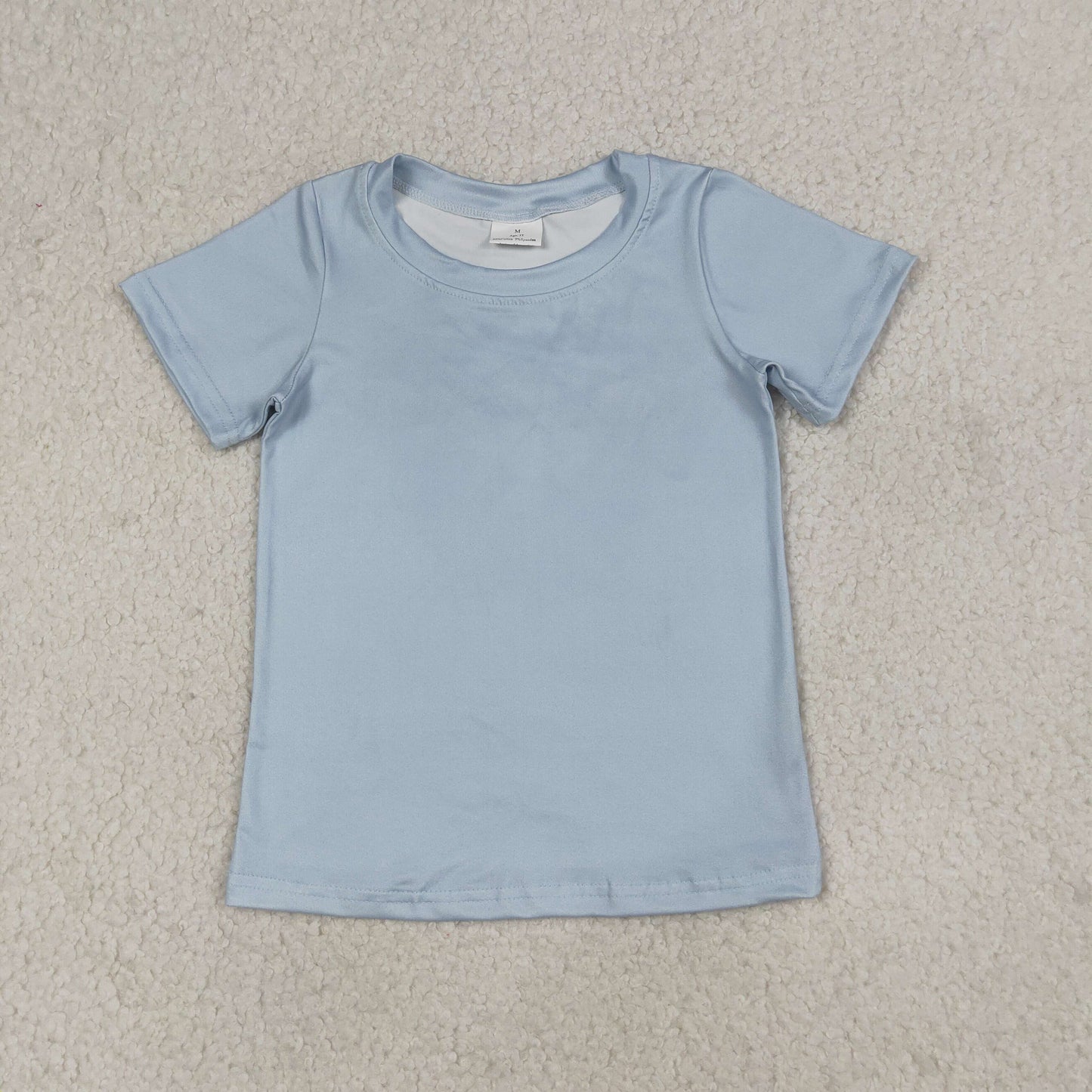 RTS Baby Boys Kids Short Sleeves Baseball Blue Tee Shirt Tops