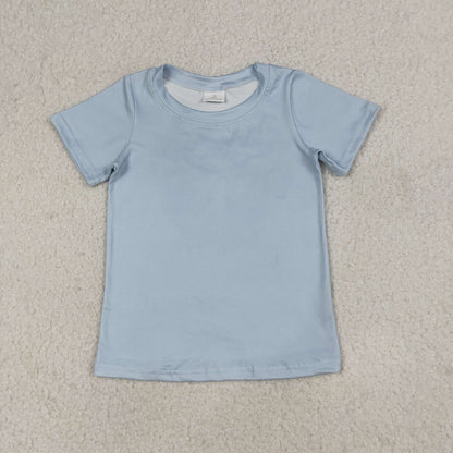 RTS Baby Boys Kids Short Sleeves Baseball Blue Tee Shirt Tops