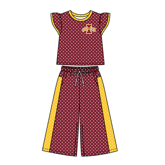 Moq 5 Baby Girls Kids Short Sleeves Shirt Pants Team Set Clothes