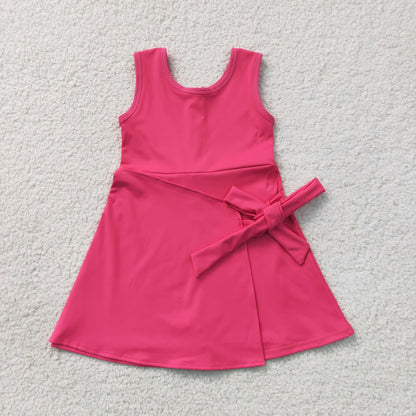 Sibling Baby Girls Sleeveless Shorts Knee Length Yoga Active Dresses Clothes