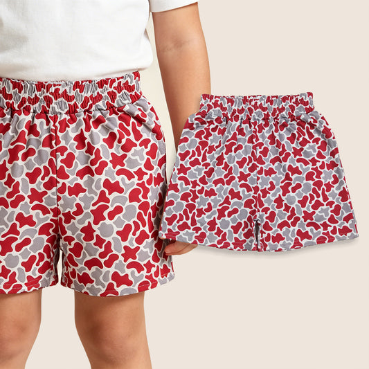 Baby Boys Kids Grey Red Camo Pockets Shorts Bottoms Team Clothes