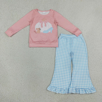 Sibling Baby Girls Kids Long Sleeves Pumpkins Romper Set Fall Clothes
