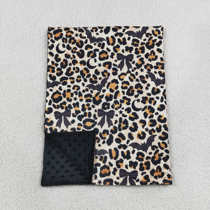 Baby Girls Toddler Bats Leopard Halloween Black Blanket