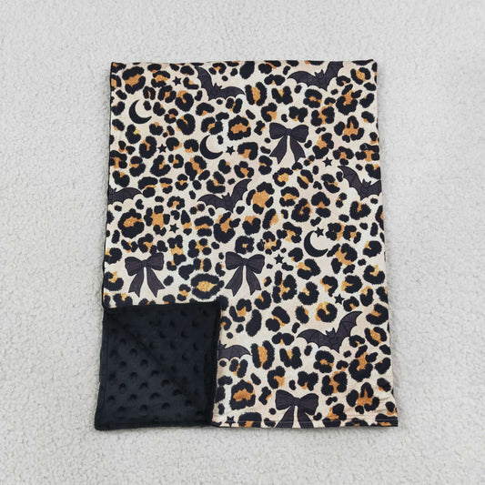 Baby Girls Toddler Bats Leopard Halloween Black Blanket