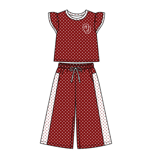 Moq 5 Baby Girls Kids Short Sleeves Shirt Pants Team Set Clothes